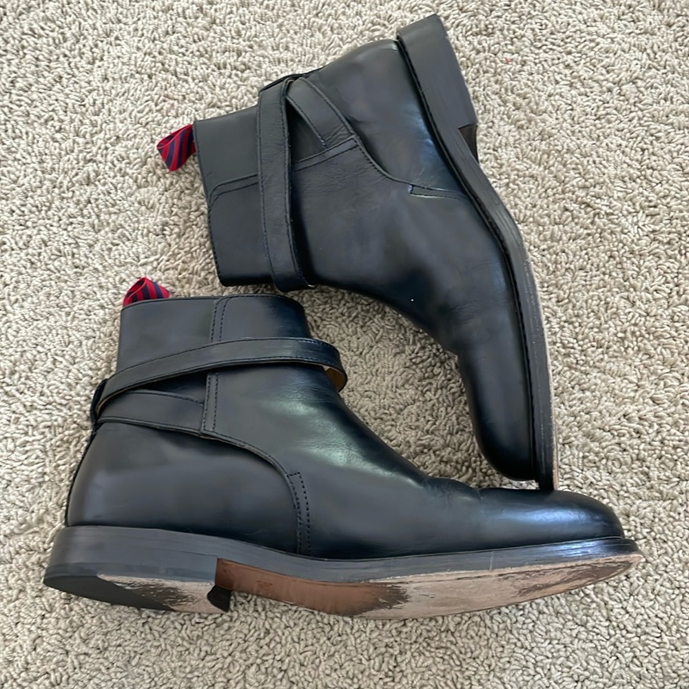 Men’s Ralph Lauren Black Leather Newent Jodphur Size 12